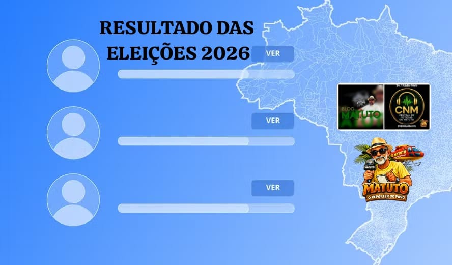 BLOG DO MATUTO E CNM NA COBERTURA DAS ELEIÇÕES 2026 EM TEMPO REAL