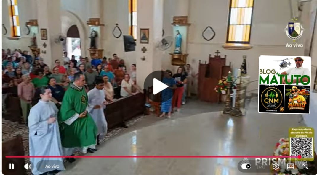 TRANSMISSÃO AO VIVO DA MISSA EM GRAVATÁ DESTE DOMINGO (11)